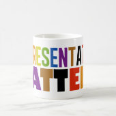 Repräsentation zählt Regenbogen Vielfalt Kaffeetasse (Mittel)