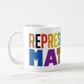 Repräsentation zählt Regenbogen Vielfalt Kaffeetasse (Links)