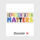Repräsentation zählt Regenbogen Vielfalt Laptop Aufkleber (Blatt)