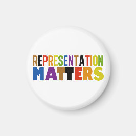 Repräsentation zählt Regenbogen Vielfalt LGBTQ Magnet