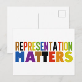 Repräsentation zählt Regenbogen Vielfalt Postkarte
