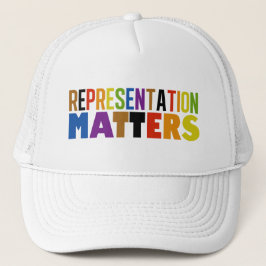 Repräsentation zählt Regenbogen Vielfalt Stolz Truckerkappe