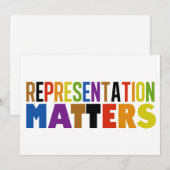 Representation ist wichtig Regenbogen-Diversity-Ka (Vorne/Hinten)