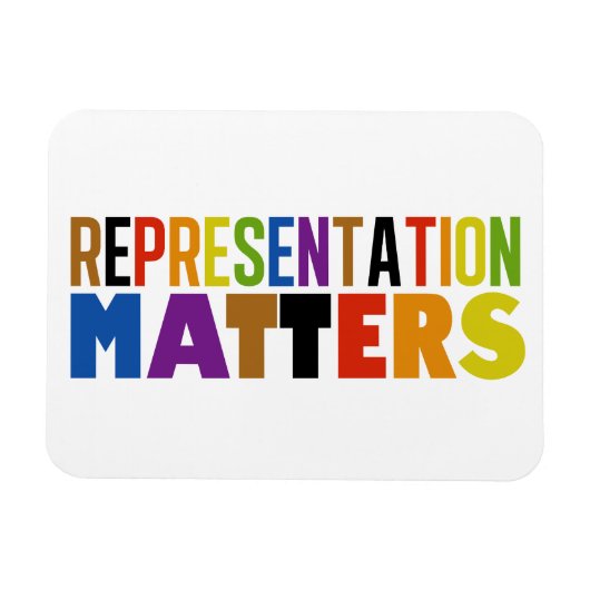 Representation ist wichtig Regenbogen-Diversity-Ka Magnet (Horizontal)