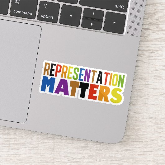 Representation Matters Rainbow Diversity Laptop Aufkleber (Detail)