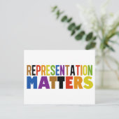 Representation Matters Rainbow Diversity Postkarte (Stehend Vorderseite)