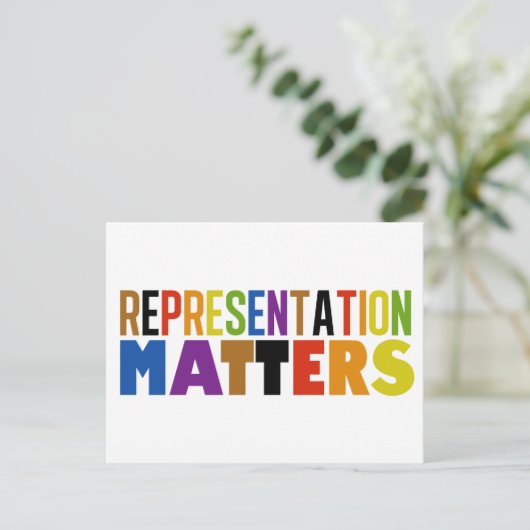 Representation Matters Rainbow Diversity Postkarte (Stehend Vorderseite)