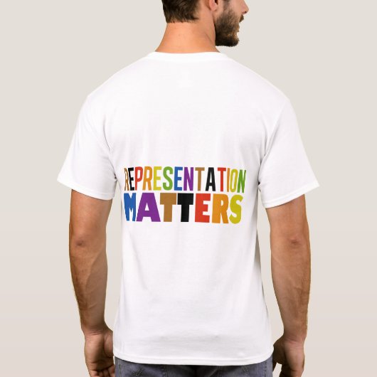 Representation Matters Rainbow Diversity Pride T-Shirt (Rückseite)
