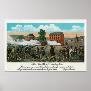 Representation of the Battle of Lexington Poster