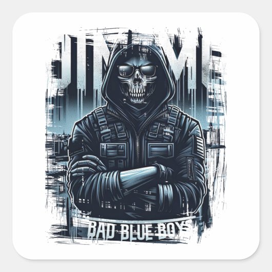 Representation of Zagreb's passionate ultras Quadratischer Aufkleber (Vorderseite)