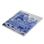 Repro 1879 Wedgwood Blue Calendar Series Oktober Fliese (Seite)