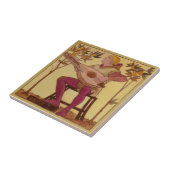 Repro 1880 Copeland Medieval Minstrels Music Theme Fliese (Seite)