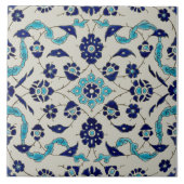 Repro 1890 Minton Blue Persian Style Transferware Fliese (Vorderseite)