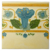 Repro 1900 Pilkington Straight Border Art Nouveau Fliese (Vorderseite)
