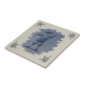 Repro Antike Niederländische Blaue Delft Figurale Fliese (Seite)