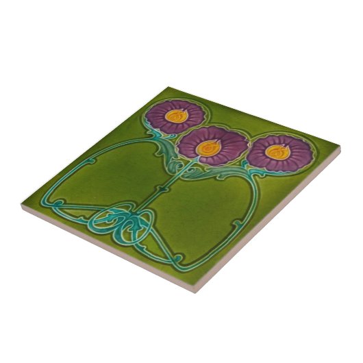 Repro Antillen Marsden Art Nouveau Lila Flora Fliese (Seite)