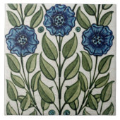 Repro Antiquariat Morgan Blue Green Floral Fliese (Vorderseite)