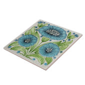 Repro Antique Arts & Crafts c1900 De Morgan Floral Fliese (Seite)