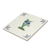 Repro Antique Blue Tulips Handgemalt Delft Fliese (Seite)