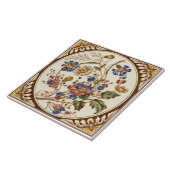 Repro Antique Multicolor Floral Hand gefärbt Fliese (Seite)