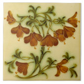 Repro Art Nouveau Floral Imitate Embossed Fliese (Vorderseite)