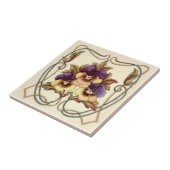 Repro Art Nouveau Handfarbene Stiefmütterchen bedr Fliese (Seite)