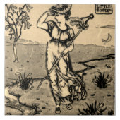 Repro Art Nouveau Modern Little Bo Peep Sketch Til Fliese (Vorderseite)