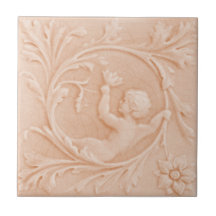 Repro c1880 Minton Imitats Relief Cherub Peach Pin