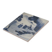 Repro Chinese Brush Delft Blue und White Tile Fliese (Seite)