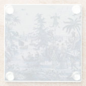 Repro Chinoiserie  Delft Blue and White Glasuntersetzer (Rückseite)
