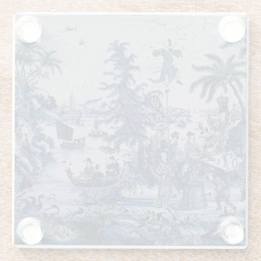 Repro Chinoiserie Delft Blue and White Glasuntersetzer (Rückseite)