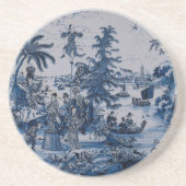 Repro Chinoiserie Delft Blue und White Getränkeuntersetzer (Vorne)