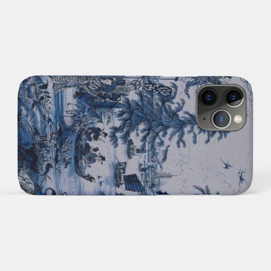 Repro Chinoiserie Delft Blue und White Tile Case-Mate iPhone Hülle (Rückseite (Horizontal))