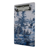 Repro Chinoiserie Delft Blue und White Tile Mini Klemmbrett (Gewinkelt2)