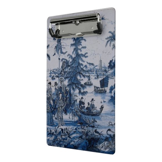 Repro Chinoiserie Delft Blue und White Tile Mini Klemmbrett (Gewinkelt2)