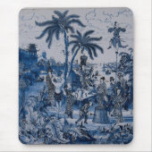 Repro Chinoiserie Delft Blue und White Tile Mousepad (Vorne)