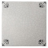 Repro Crawling Dark Charcoal Corners Delft Fliese (Vorderseite)