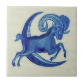 Repro De Morgan Blue Goat über den Mond Fliese (Vorderseite)