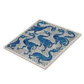 Repro De Morgan Enten in Blue & Silver in White Fliese (Seite)