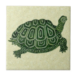 Repro de Morgan Green Tortoise Turtle Keramik Tile Fliese