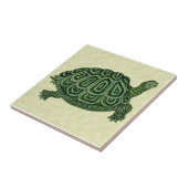Repro de Morgan Green Tortoise Turtle Keramik Tile Fliese (Seite)