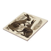 Repro de Morgan Pair of Chocolate Rabbits Fliese (Seite)