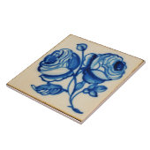 Repro Deftware Blumenbouquet Blau Delfter Fliese (Seite)