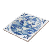 Repro Delft Bibellical Jonah und der Wal 1700er Fliese (Seite)