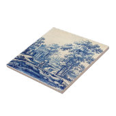Repro Delft Blue und White Tile River Scene Fliese (Seite)