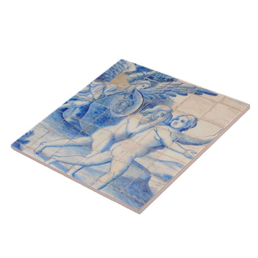 Repro Delft Tile Adam und Eve Expulsion Fliese (Seite)