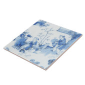 Repro Delft Tile Blue Chinoiserie Fliese (Seite)