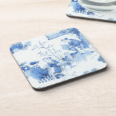 Repro Delft Tile Blue Chinoiserie Getränkeuntersetzer (Linke Seite)