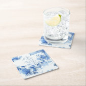 Repro Delft Tile Blue Chinoiserie Rechteckiger Pappuntersetzer (Vor Ort)