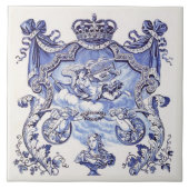 Repro Delft Tile Blue Royalty Bust Fliese (Vorderseite)